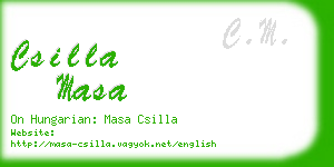 csilla masa business card